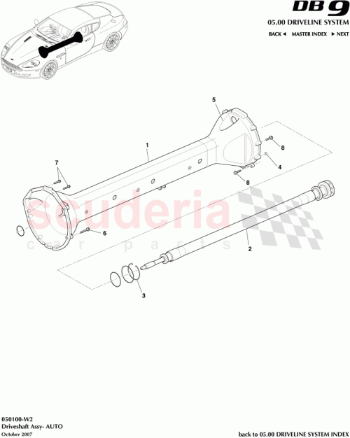 Part Diagram for Aston Martin 4G43-42-10021