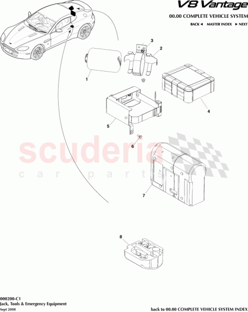 Part Diagram for Aston Martin 6G43-91-10130
