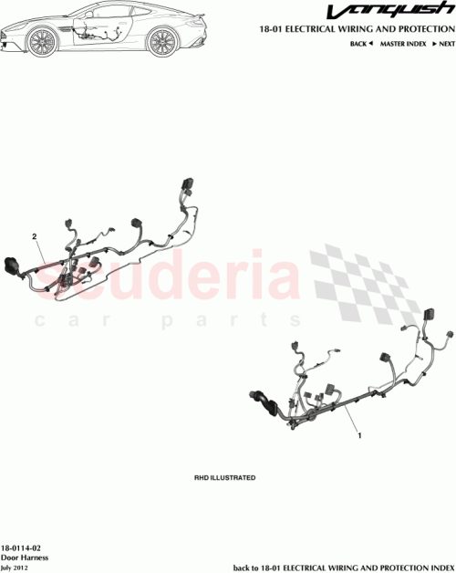 Part Diagram for Aston Martin ED33-14631-BC