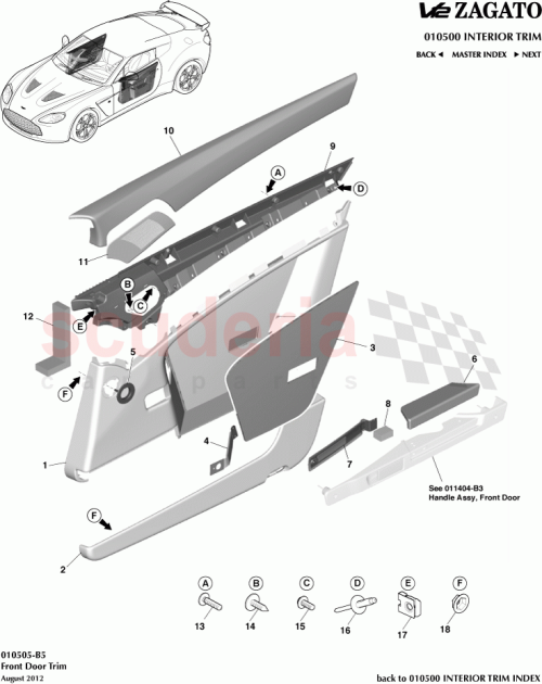 Part Diagram for Aston Martin EG43-C18983-FA