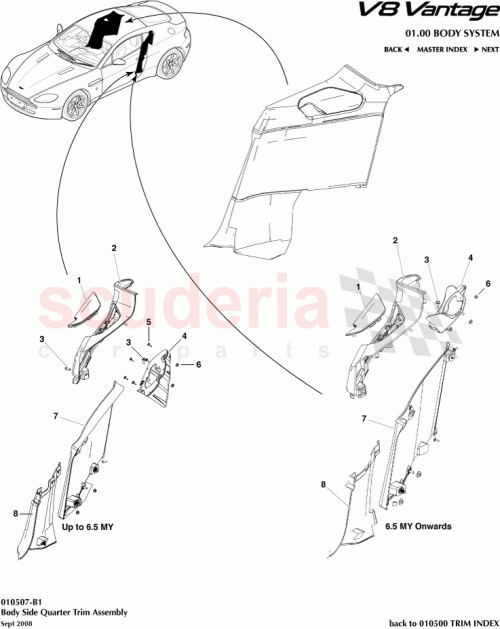 Part Diagram for Aston Martin 9G33-310B08-HA