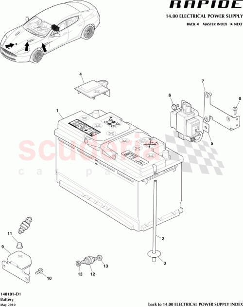 Part Diagram for Aston Martin AD43-370397-BB
