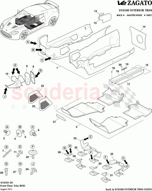 Part Diagram for Aston Martin AG33-10K973-ACW