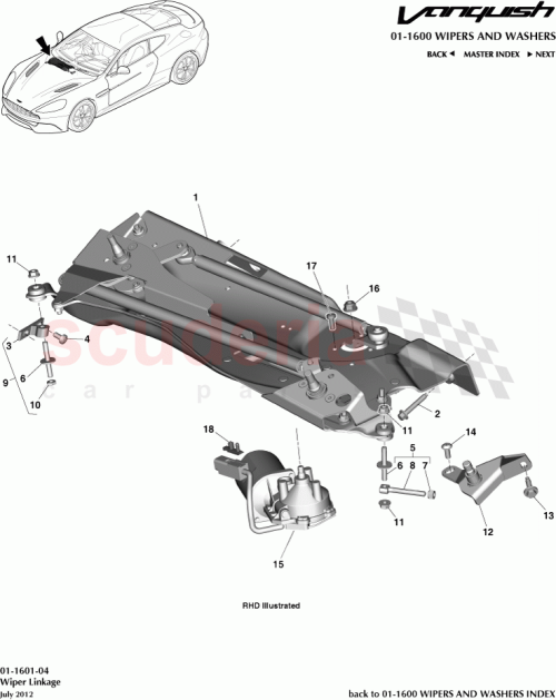Part Diagram for Aston Martin DG43-17507-AA