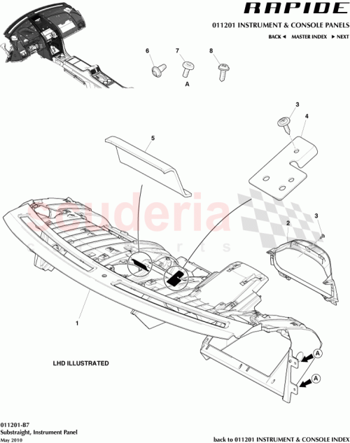 Part Diagram for Aston Martin AD43-04304-CAW