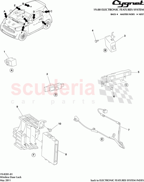 Part Diagram for Aston Martin 89746-74010