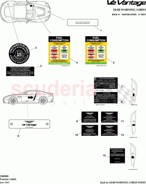 Part Diagram for Aston Martin AD23975411CA