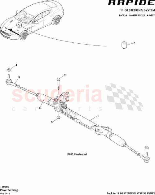 Part Diagram for Aston Martin AD43-3200-AC