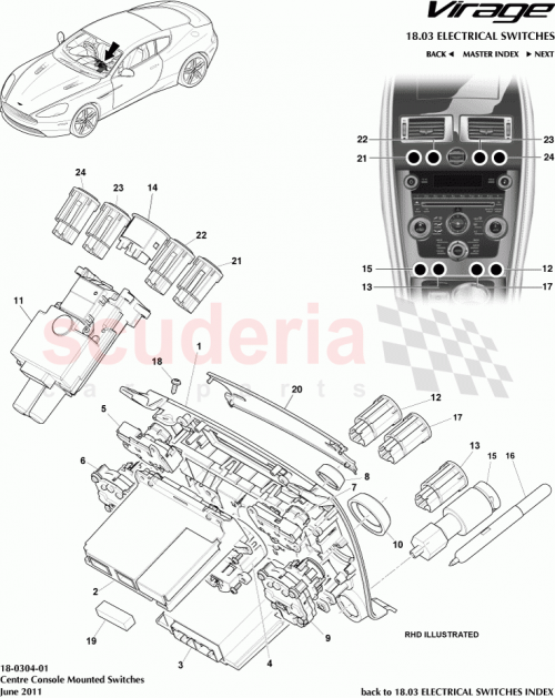 Part Diagram for Aston Martin CG43-18C815-BE