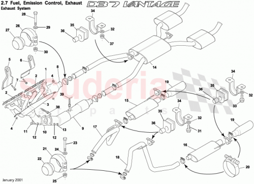 Part Diagram for Aston Martin 1R12-39-10175