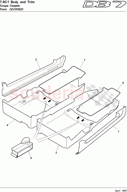 Part Diagram for Aston Martin 83-110693-AAW/BGE