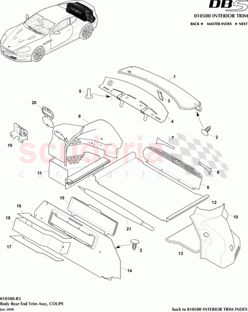 Part Diagram for Aston Martin 8D33-42626-AB
