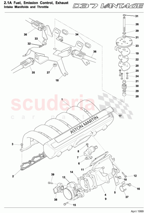 Part Diagram for Aston Martin 08-85153