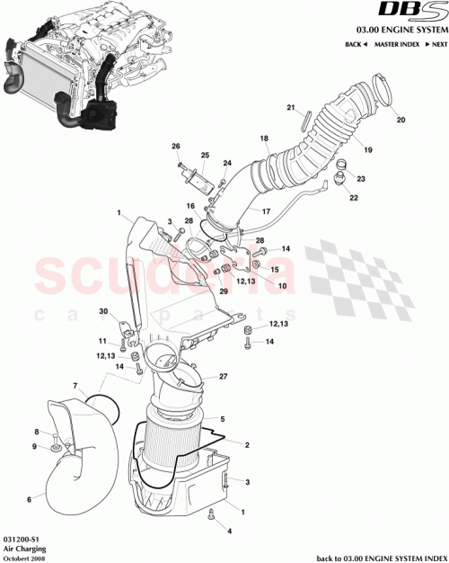 Part Diagram for Aston Martin 8D33-9600-CA