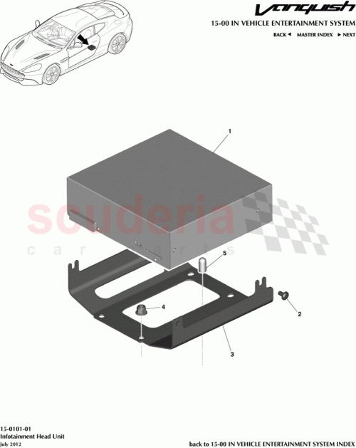 Part Diagram for Aston Martin CD33-10E887-BB