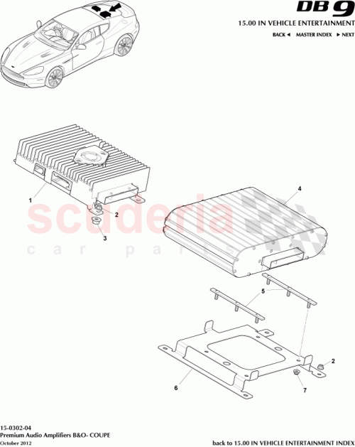 Part Diagram for Aston Martin 9D33-19C126-BB