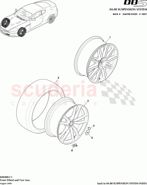 Part Diagram for Aston Martin BD33-1007-EA