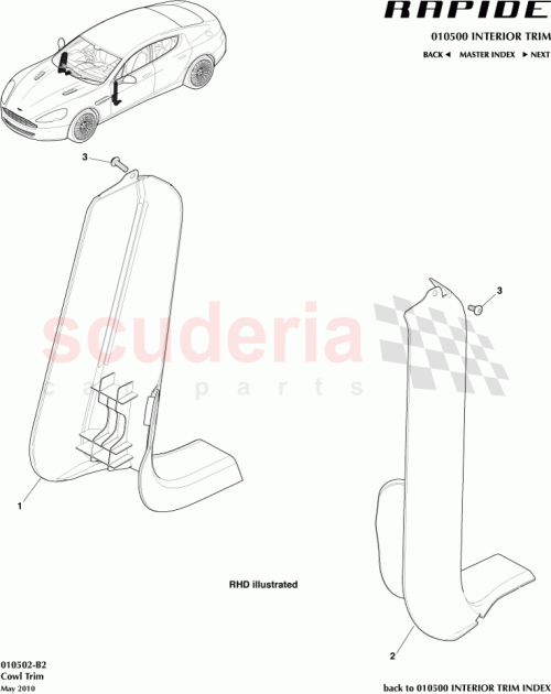 Part Diagram for Aston Martin AD43-02348-BAW