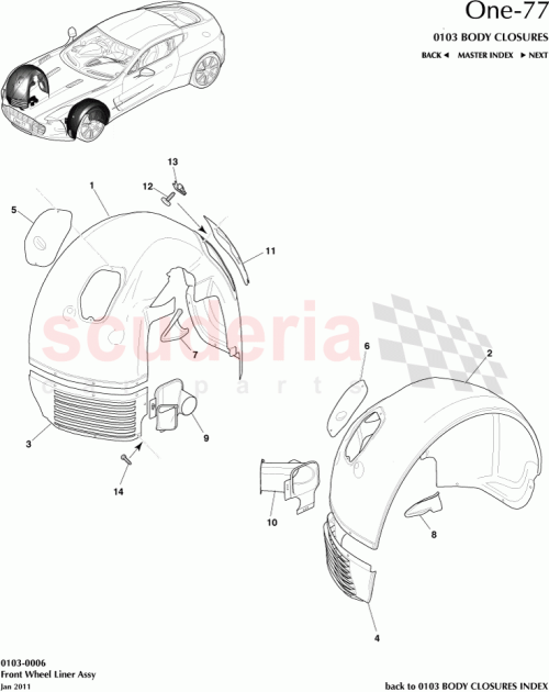 Part Diagram for Aston Martin 12023-03-8852-AB