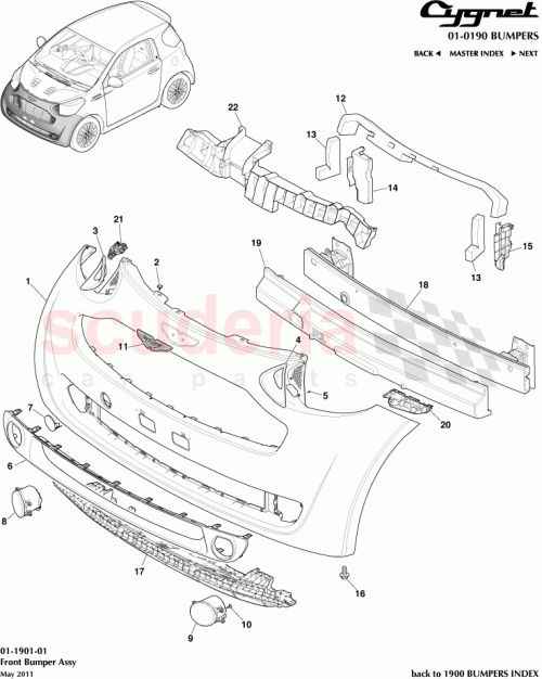 Part Diagram for Aston Martin AY2Y-3821-AB