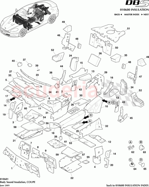 Part Diagram for Aston Martin AD43534A1BB