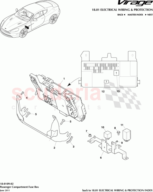Part Diagram for Aston Martin 3M5T14A067AA