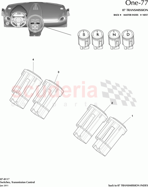 Part Diagram for Aston Martin AY93-7J725-AA