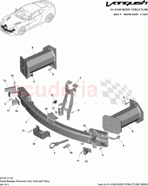 Part Diagram for Aston Martin DG43-17752-AB