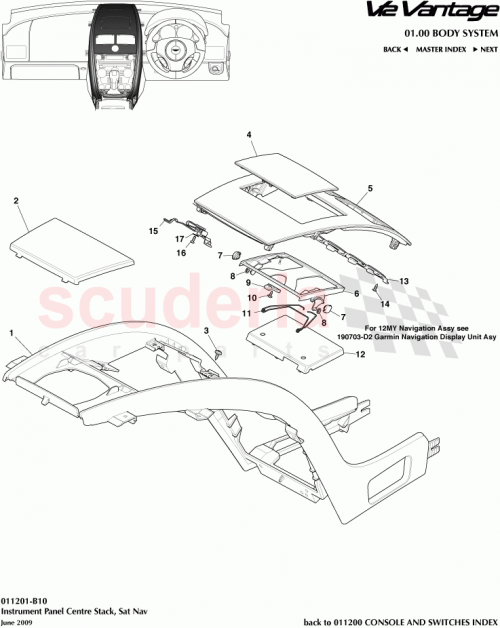 Part Diagram for Aston Martin 9G33-045H43-BB