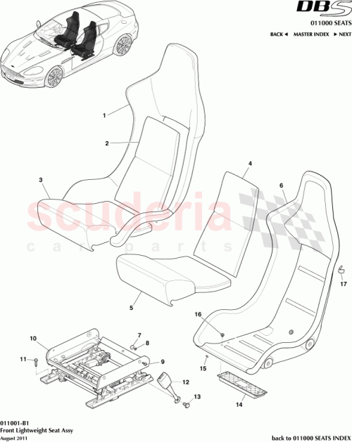Part Diagram for Aston Martin AG3361003AA