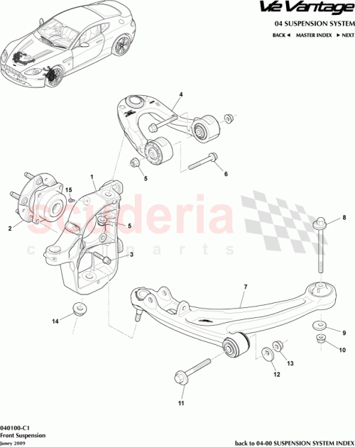 Part Diagram for Aston Martin 8G33-3A052-AC