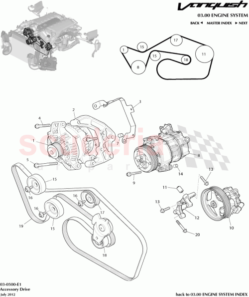 Part Diagram for Aston Martin CD33-14W163-AC