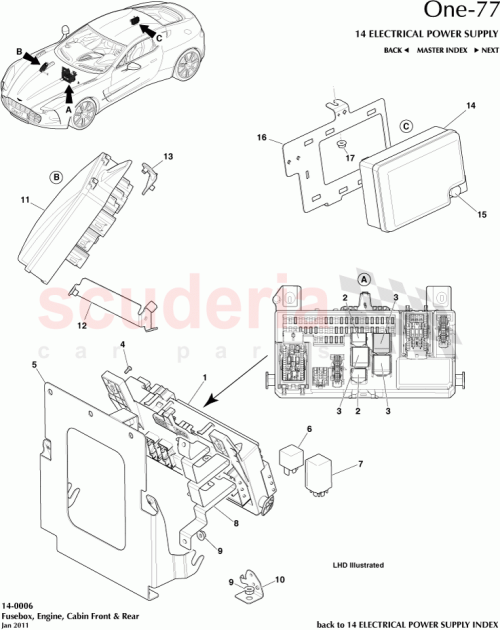 Part Diagram for Aston Martin 12023-03-8372-AB