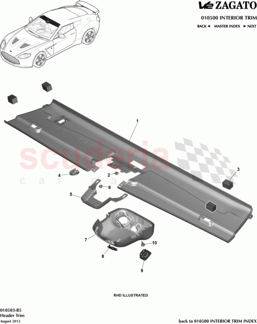 Part Diagram for Aston Martin CD33-519A58-ABW
