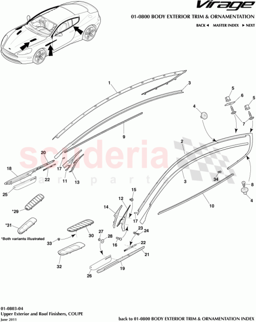 Part Diagram for Aston Martin CG43-280K63-AB