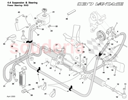 Part Diagram for Aston Martin 44-121325-AA