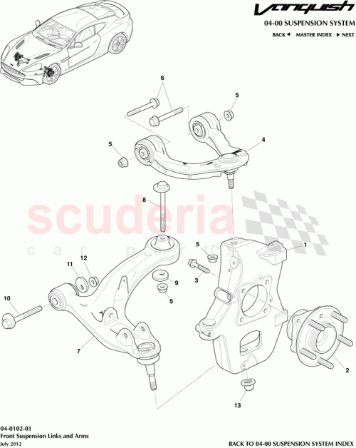 Part Diagram for Aston Martin DD43-3084-AB
