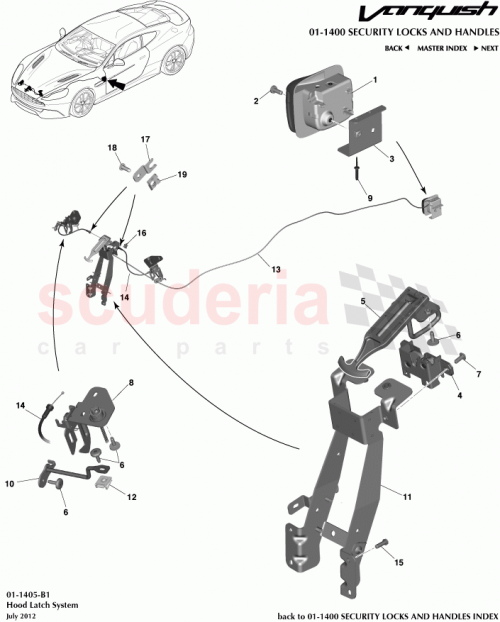 Part Diagram for Aston Martin DD43-16A945-AA
