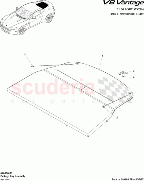 Part Diagram for Aston Martin 6G33-83-10696