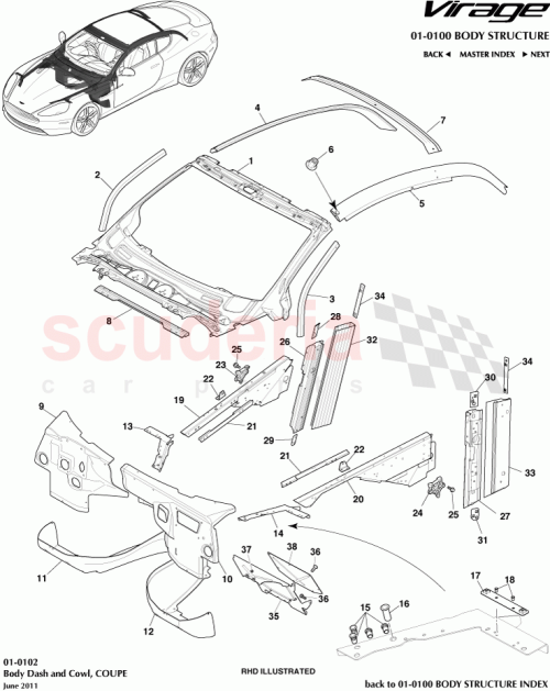 Part Diagram for Aston Martin 8G43-C513A08-AB