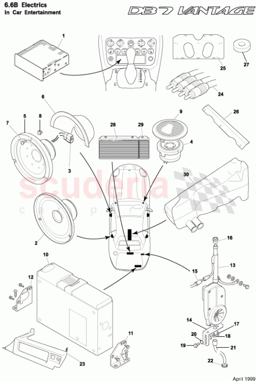 Part Diagram for Aston Martin 697421