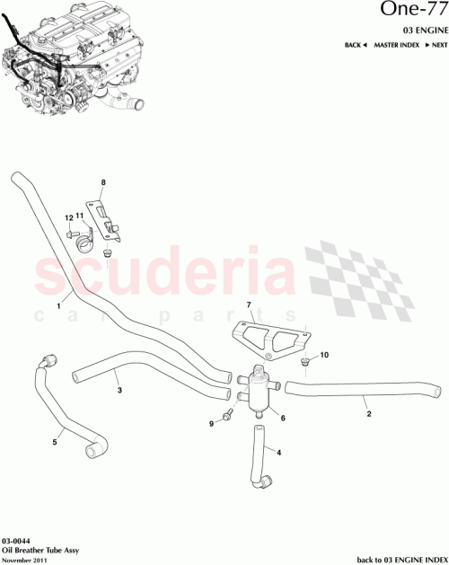 Part Diagram for Aston Martin 12023-03-8548-AA