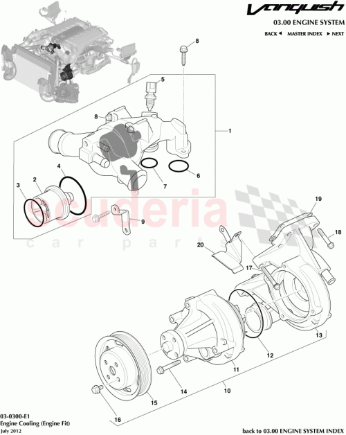 Part Diagram for Aston Martin CD33-8575-AA
