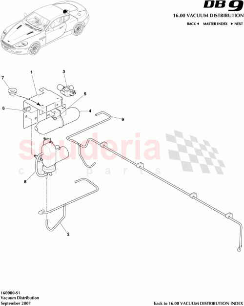 Part Diagram for Aston Martin 701245