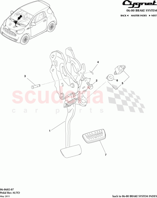 Part Diagram for Aston Martin 47110-74021