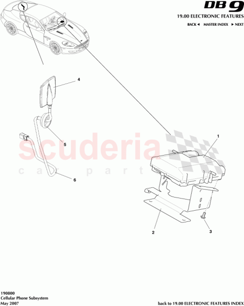 Part Diagram for Aston Martin 4G43-19A393-AK