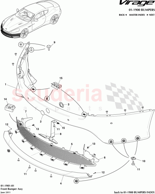 Part Diagram for Aston Martin CG43-17E810-AA