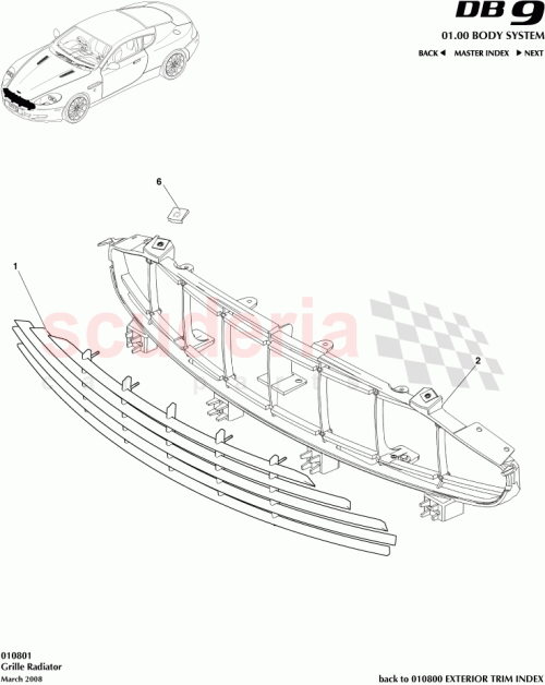 Part Diagram for Aston Martin 9G43-71-11098