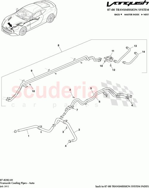 Part Diagram for Aston Martin CD33-7W093-AC