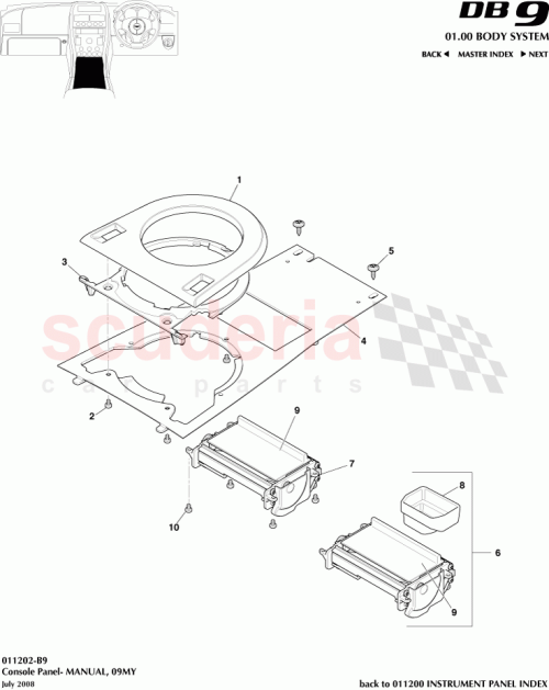 Part Diagram for Aston Martin 6G33-045A66-FB